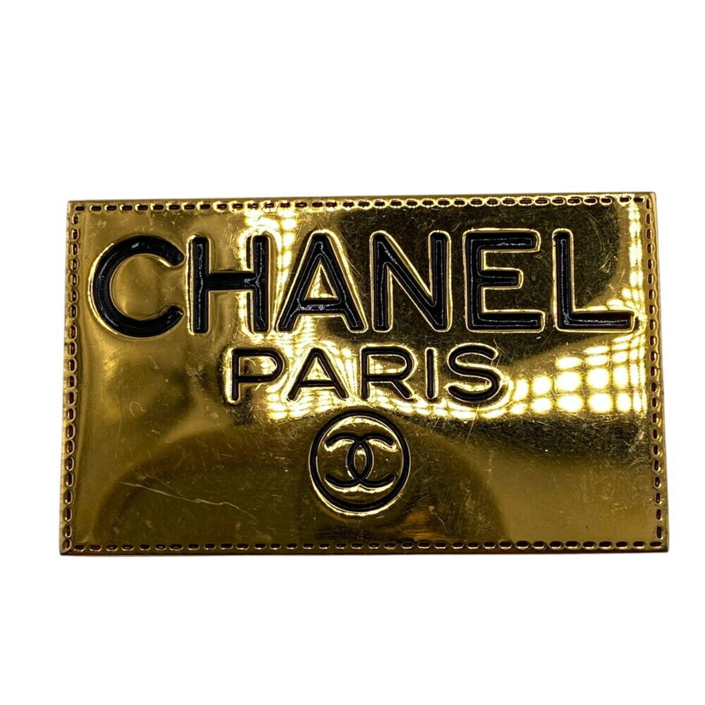 CC Logo Brooch Metal