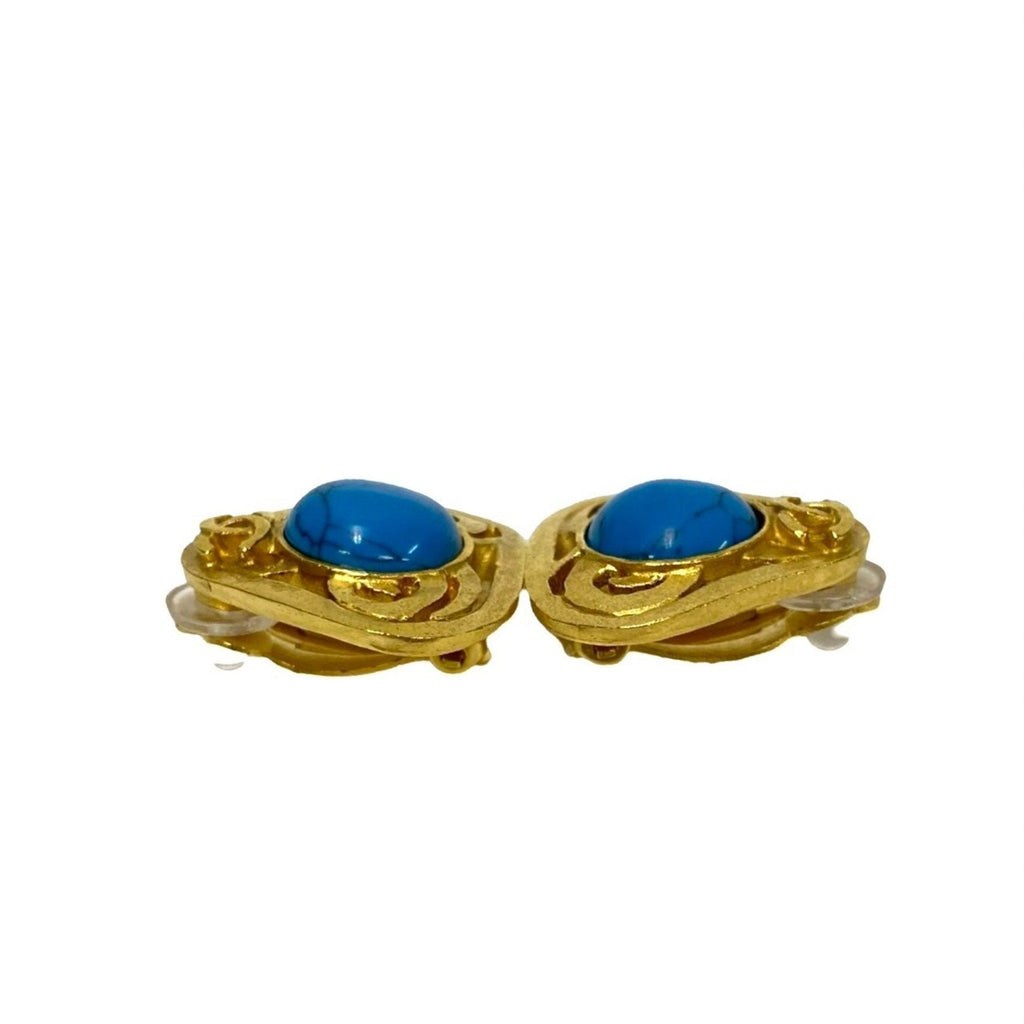 CC Logo Earrings Metal Gold-Tone Metal