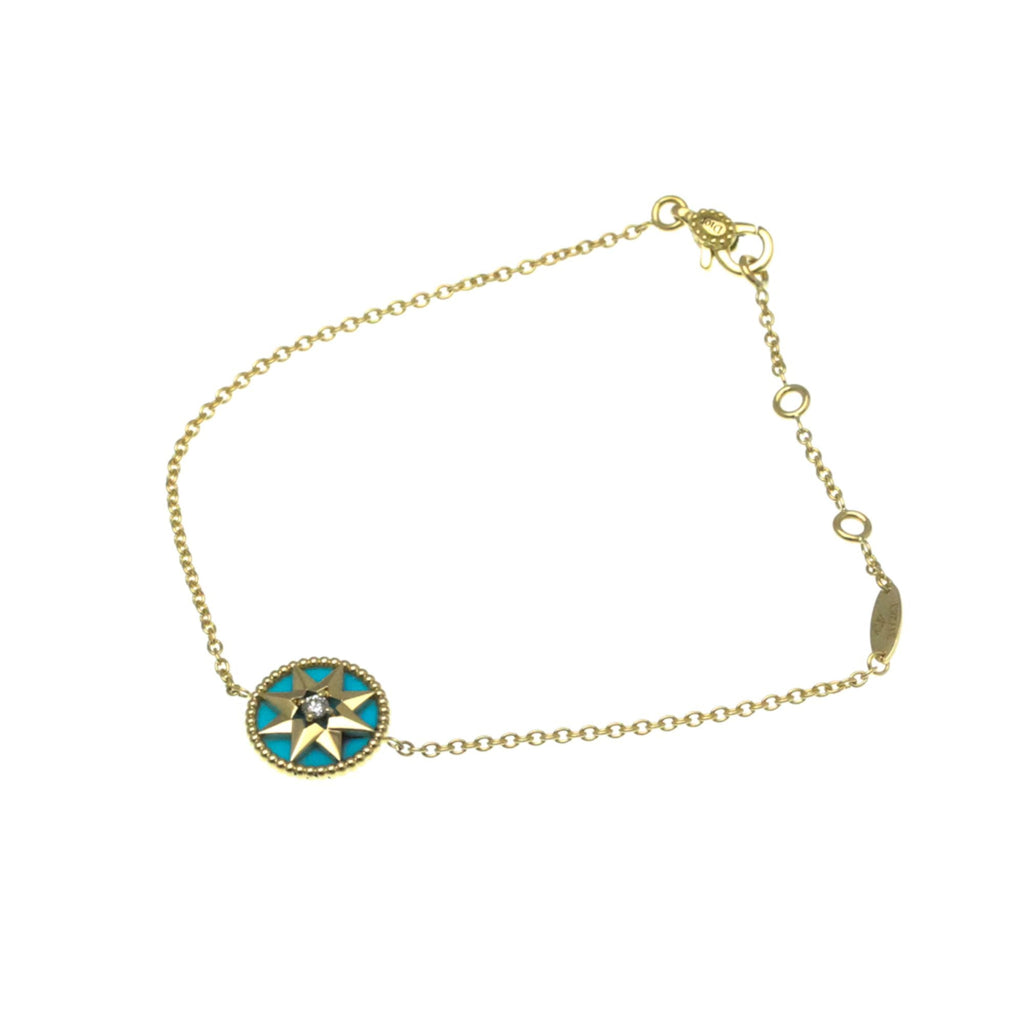Charm Bracelet 18K Yellow Gold With Turquoise