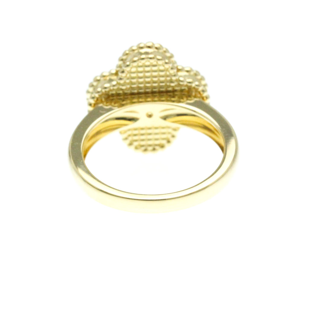 Vintage Alhambra Ring 18K Yellow Gold and Mother of Pearl