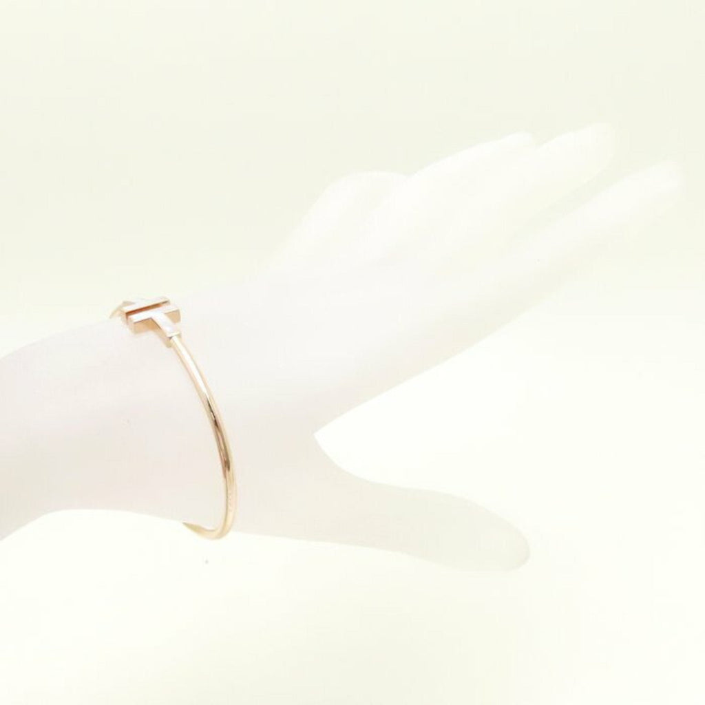 T Wire Bracelet 18K Rose Gold with Mother of Pearl