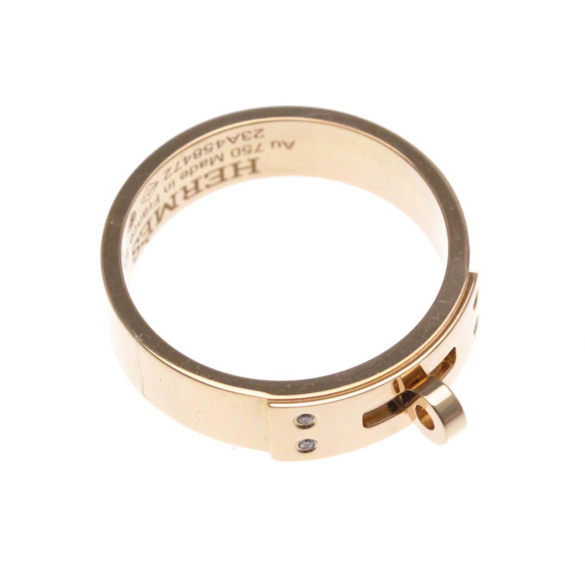 Kelly Band Ring Pink Gold Mini with Diamond
