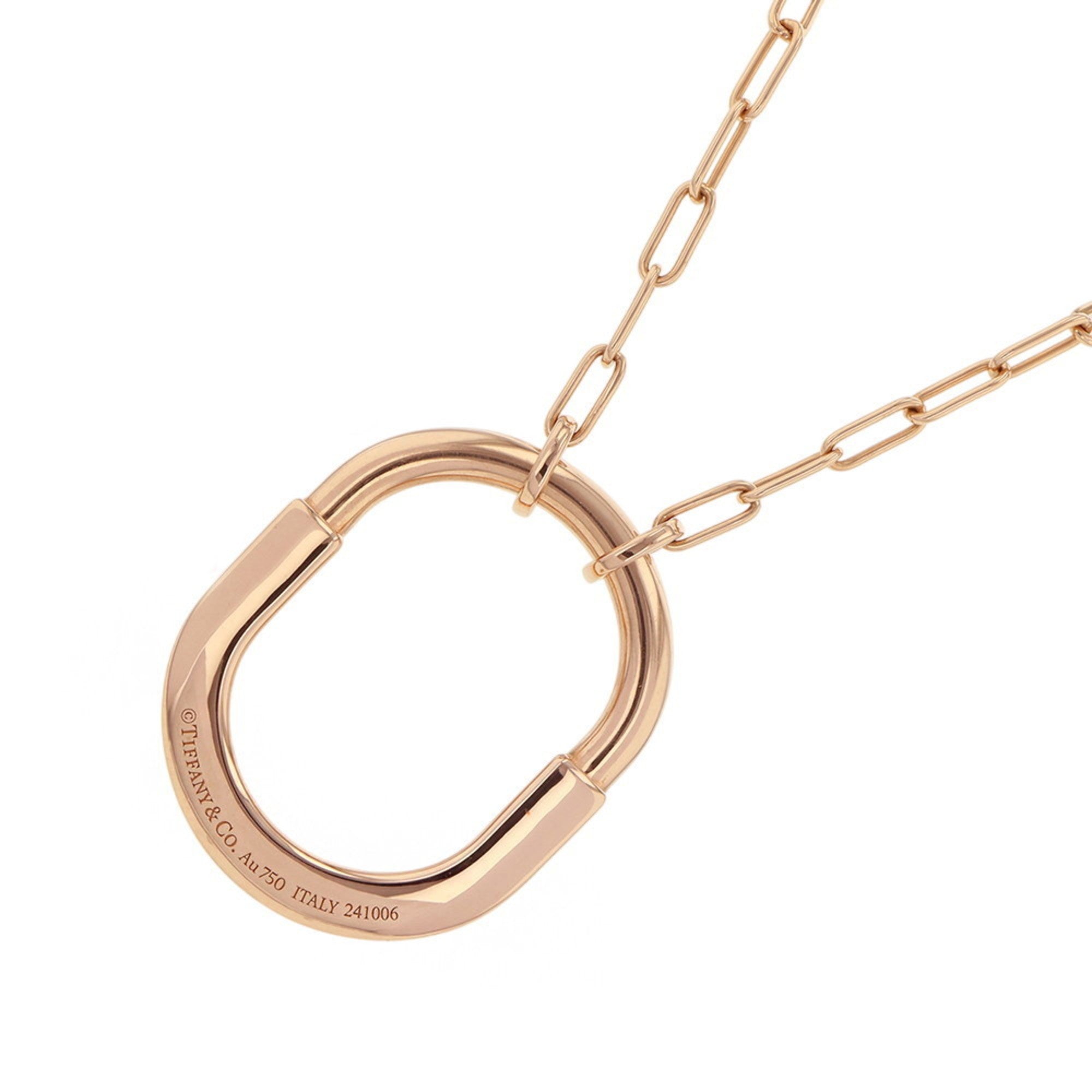 Rock Pendant Necklace 18K Rose Gold With Pink Sapphire 0.42 Carat Medium