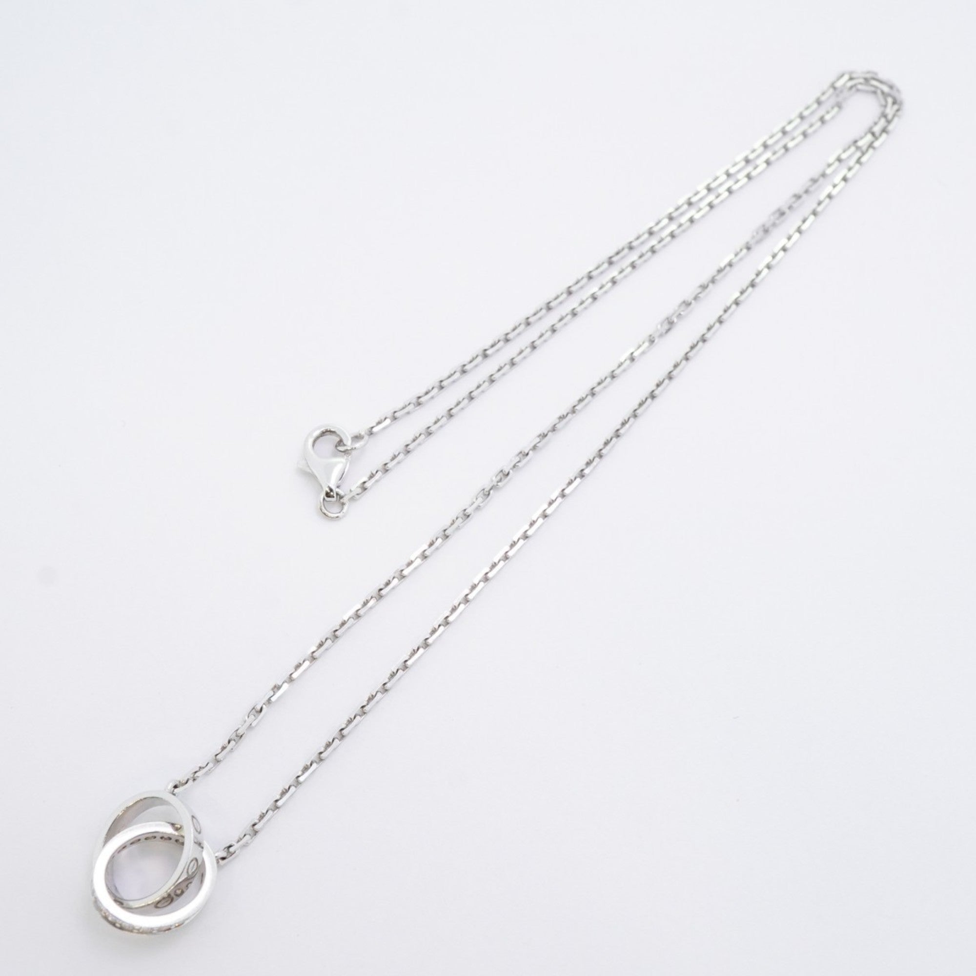 Pendant Necklace 18K White Gold with Diamonds