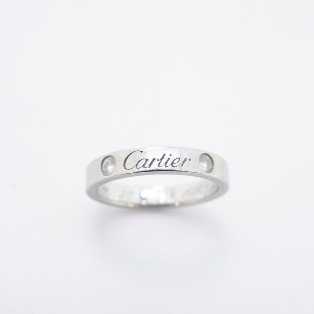 Engraved Ring Platinum with Diamond