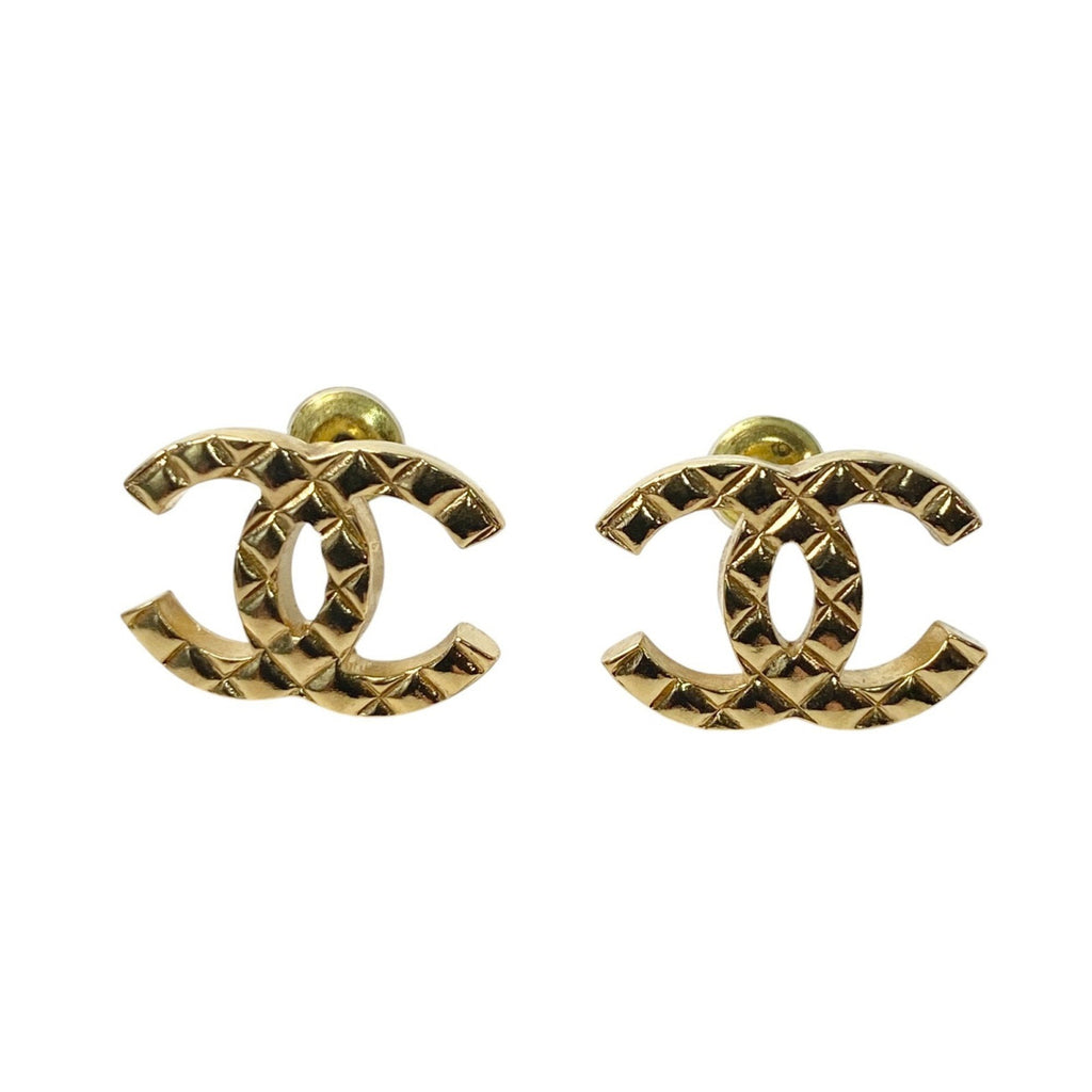 CC Logo Earrings Metal Gold-Tone Metal
