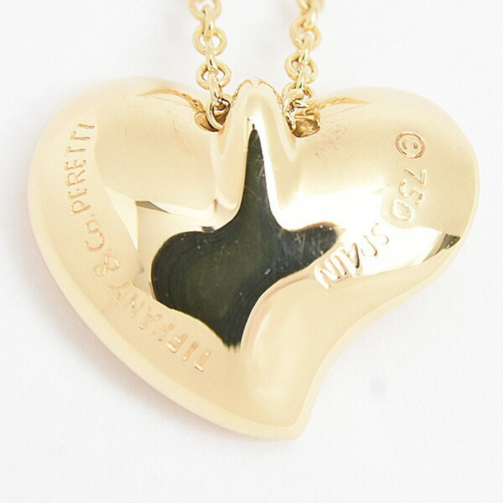 Full Heart Pendant Necklace 18K Yellow Gold with Diamond