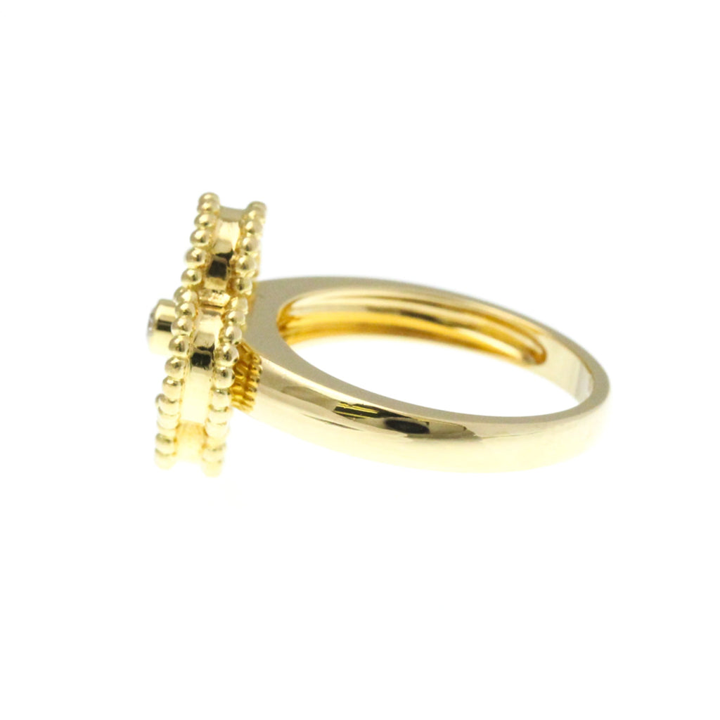 Vintage Alhambra Ring 18K Yellow Gold and Mother of Pearl