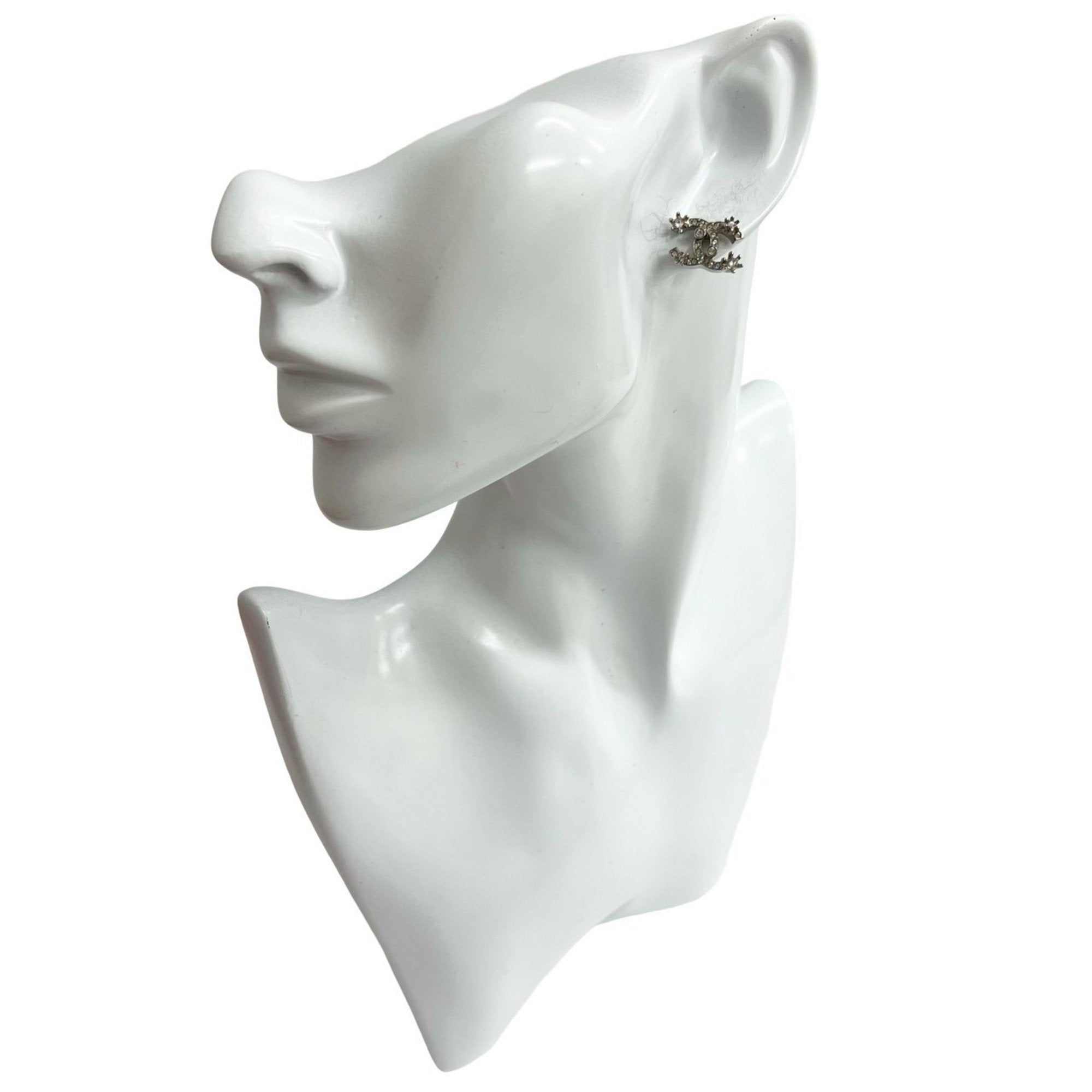 CC Logo Earrings Silver-Tone Metal Silver-Tone Metal