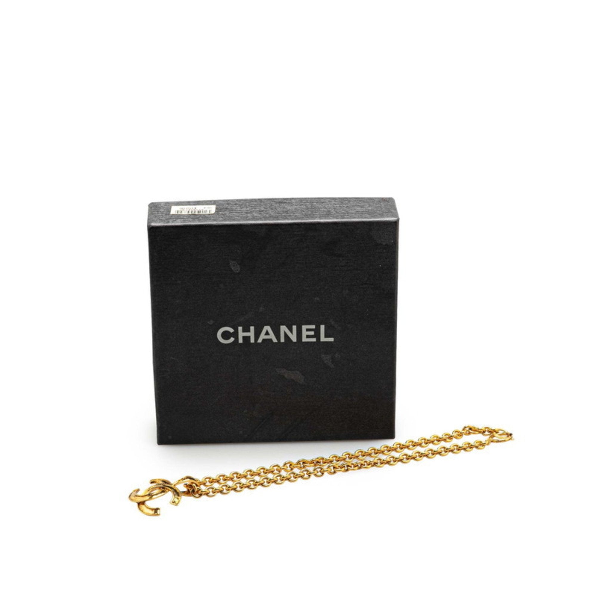 CC Logo Chain Pendant Necklace Metal