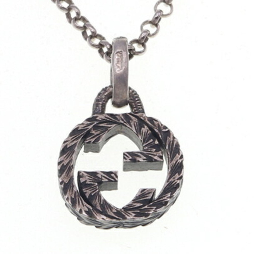 Interlocking G Pendant Necklace Sterling Silver