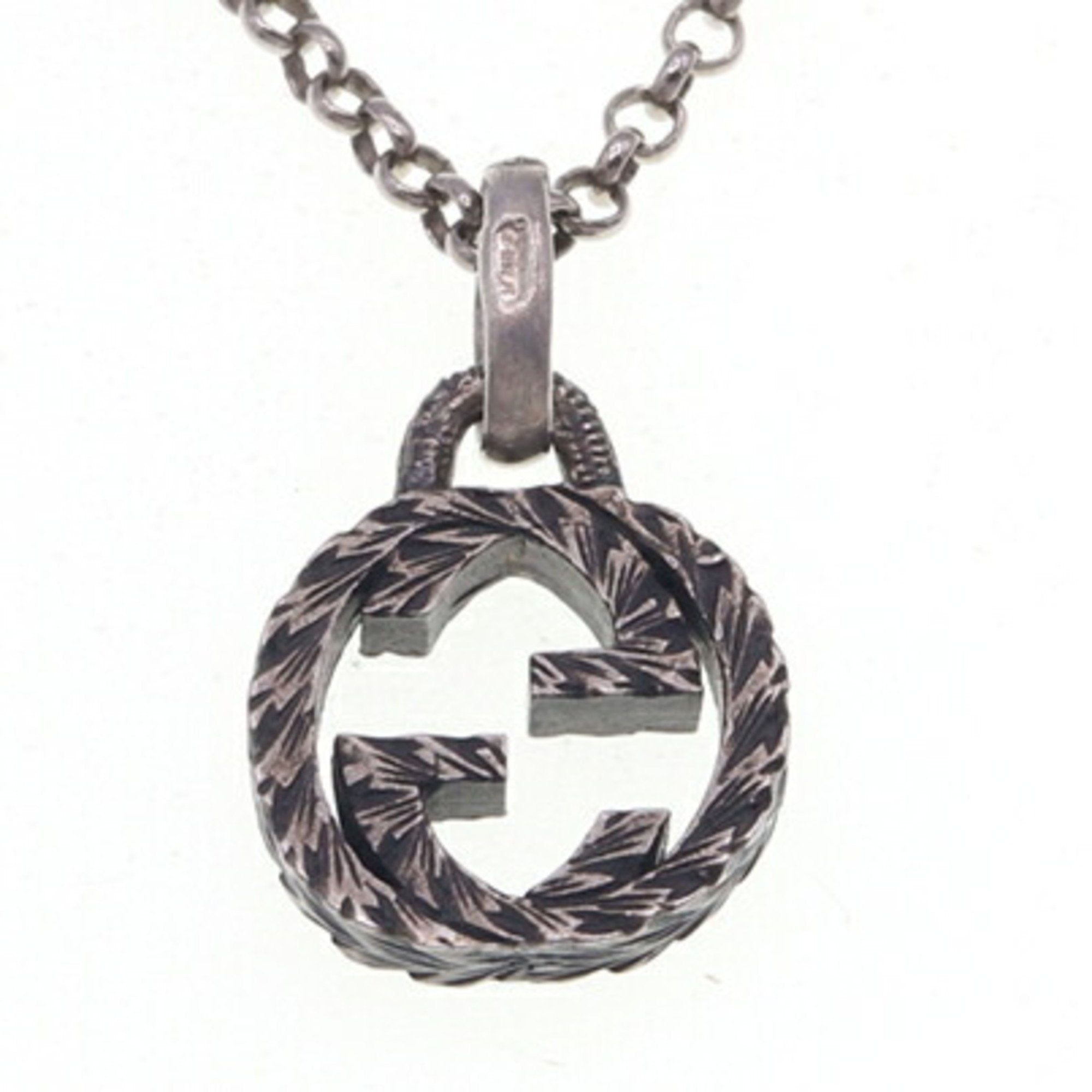 Interlocking G Pendant Necklace Sterling Silver