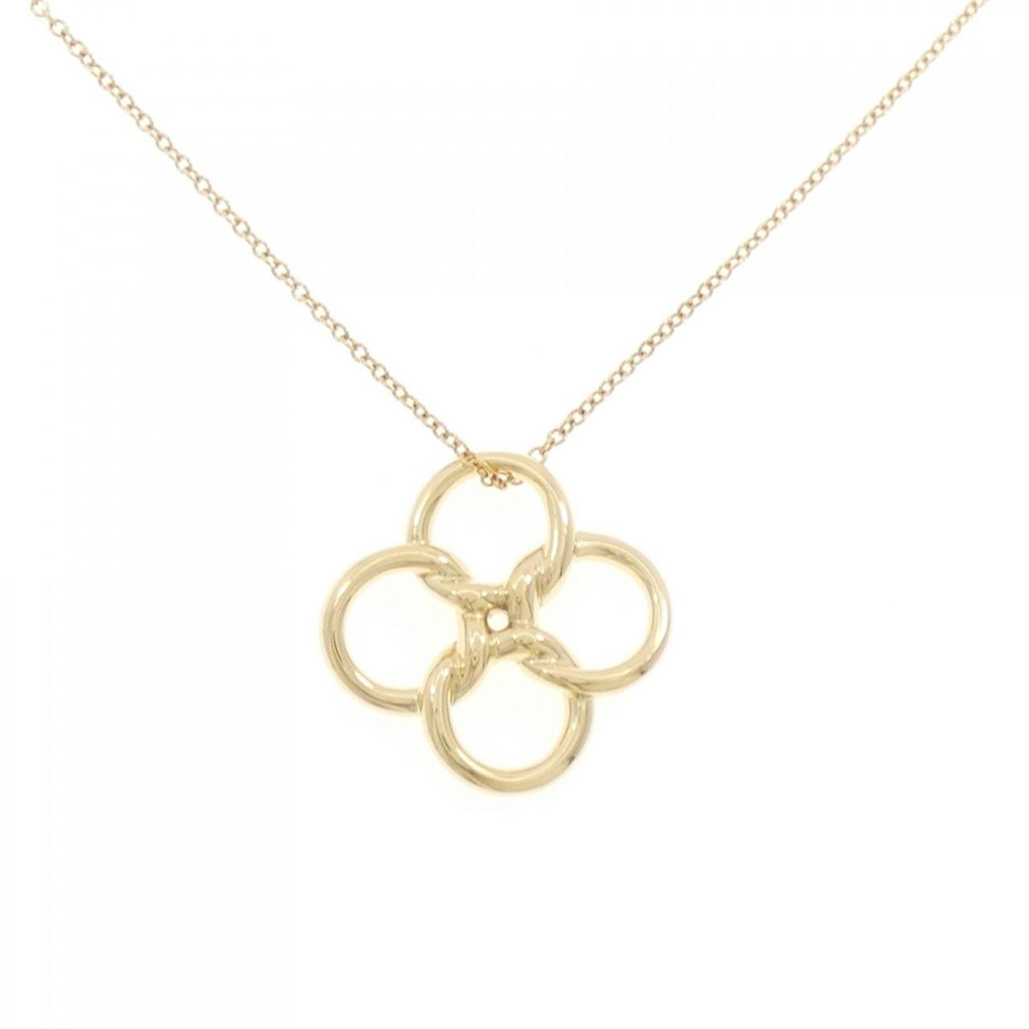 Quadrofolio Pendant Necklace 18K Yellow Gold Small