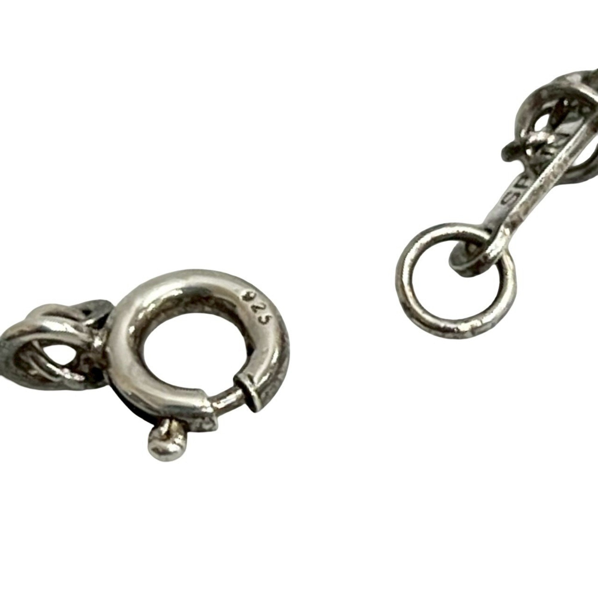 Open Heart Pendant Necklace Sterling Silver 20mm