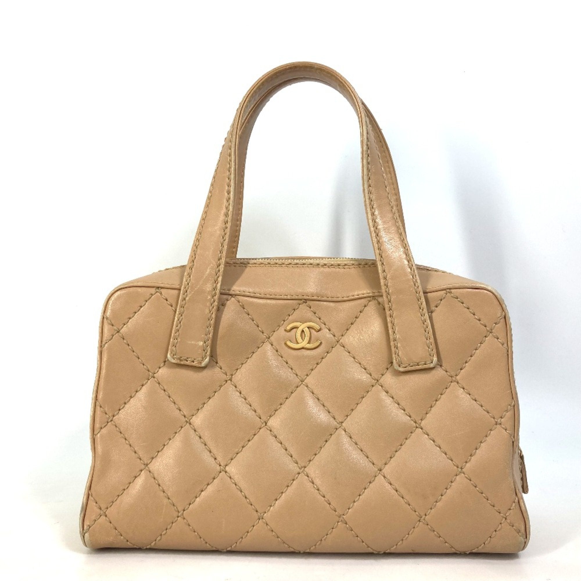 Surpique Zip Around Satchel Quilted Leather Medium