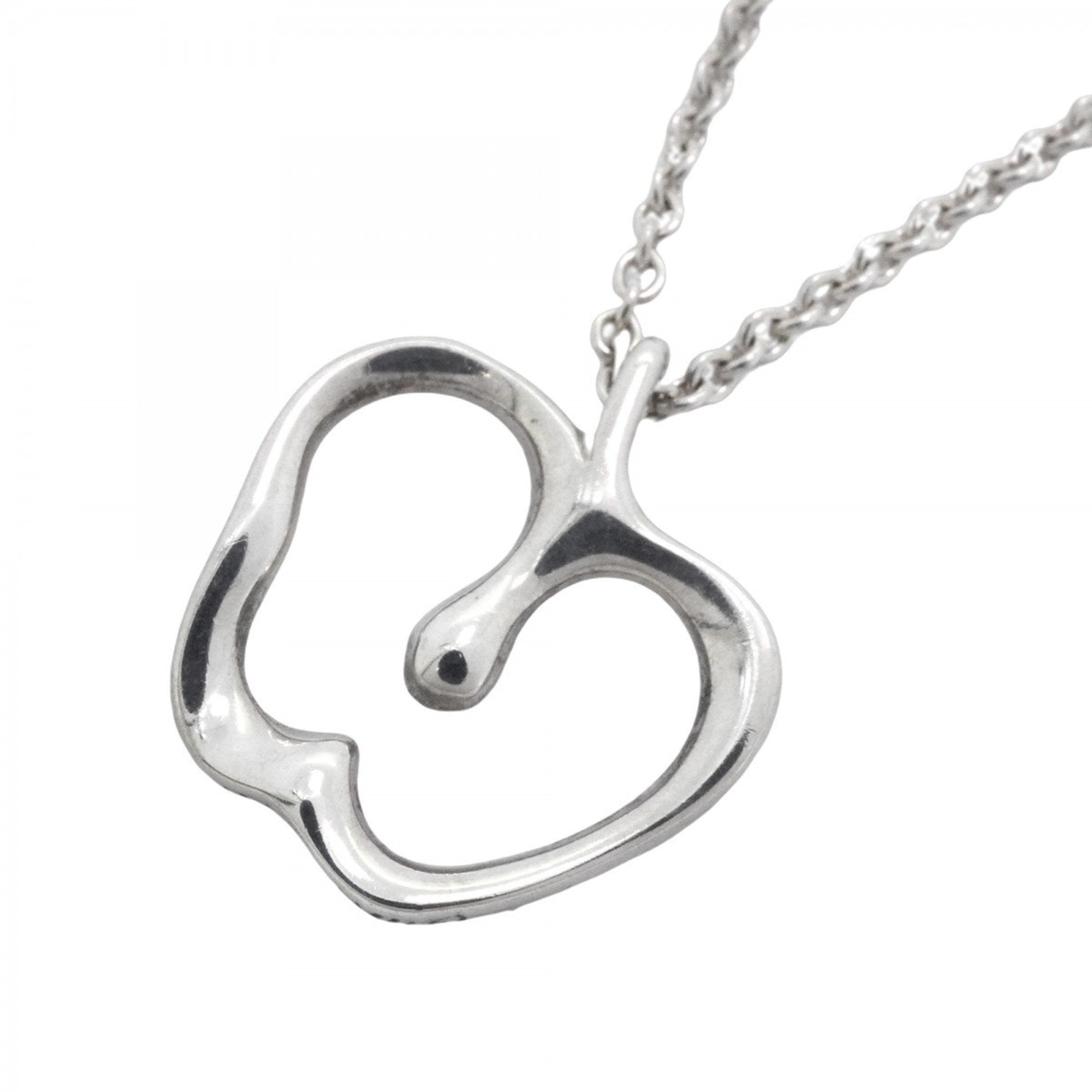 Apple Pendant Necklace Sterling Silver