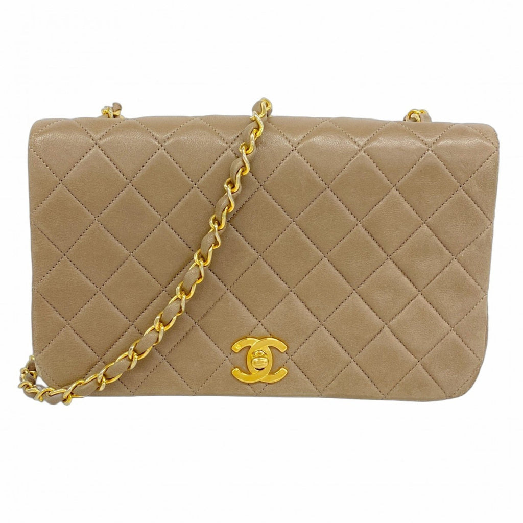 Vintage Full Flap Bag Quilted Lambskin Medium
