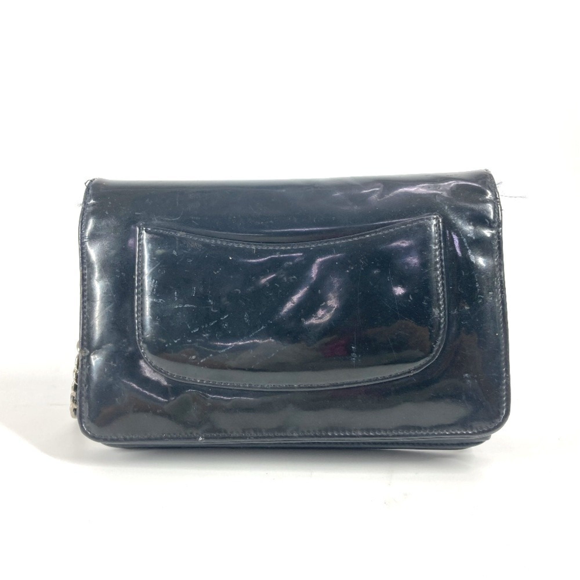 CC Wallet on Chain Strass Embellished Patent