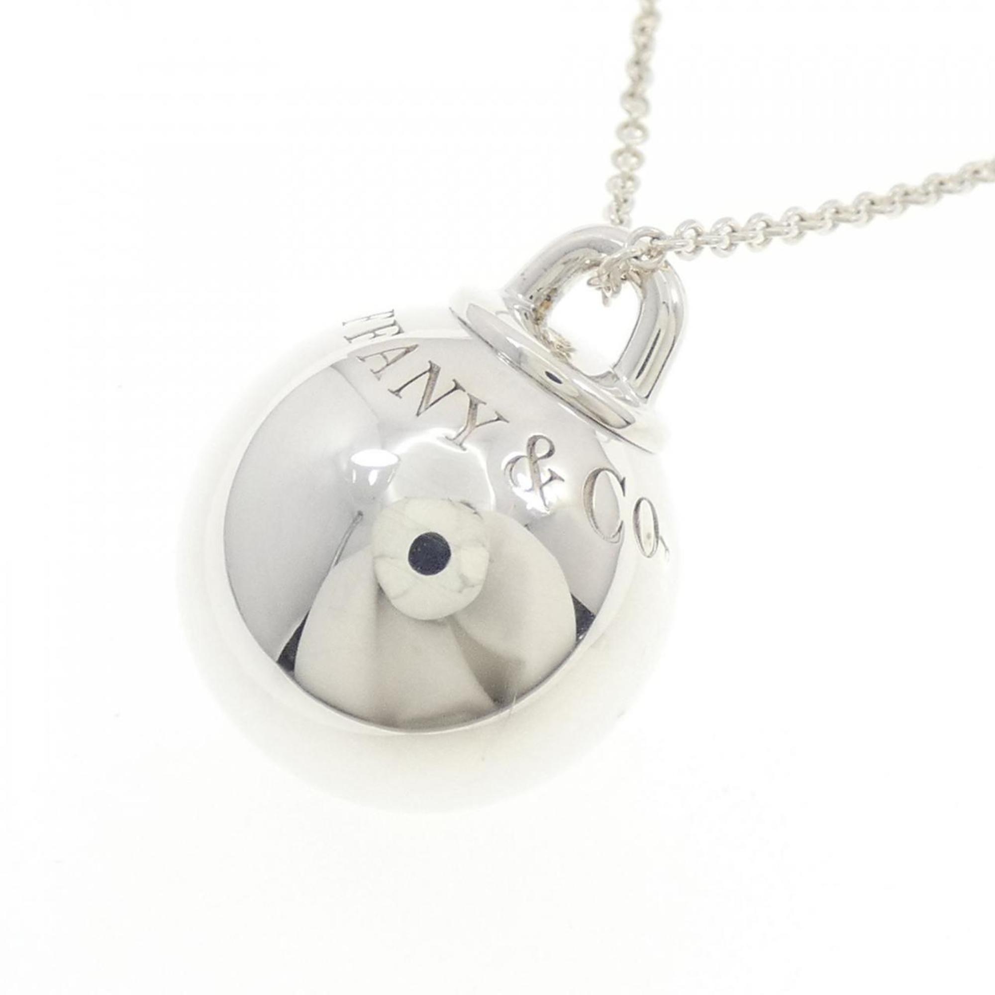 Ball Pendant Necklace Sterling Silver
