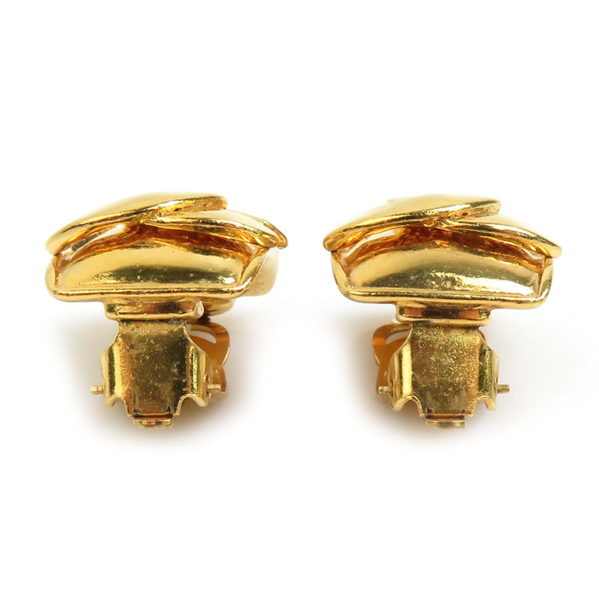 CC Logo Clip-On Earrings Gold-Tone Metal Gold-Tone Metal
