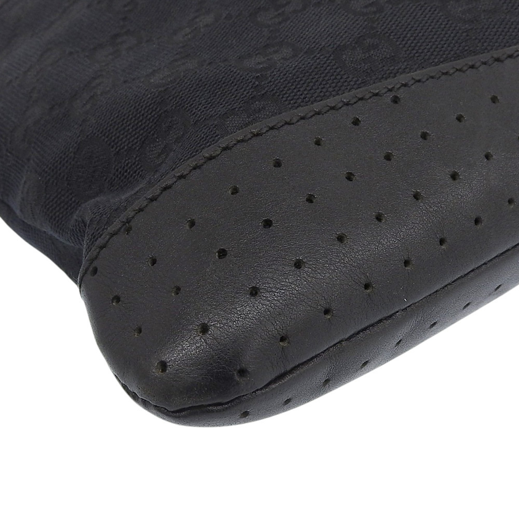 Zip Messenger Bag GG Canvas with Perforated Leather Medium