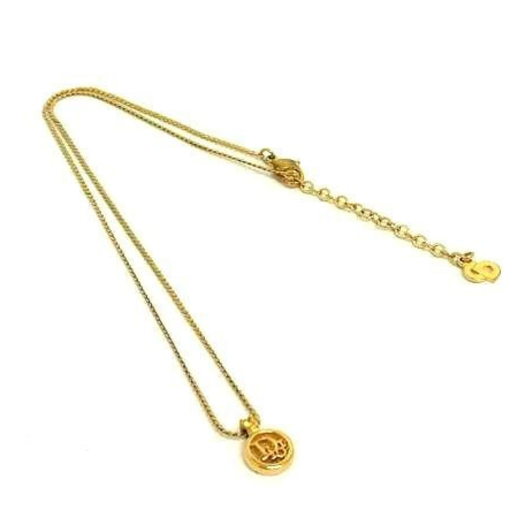 Circle Pendant Necklace Gold Metal