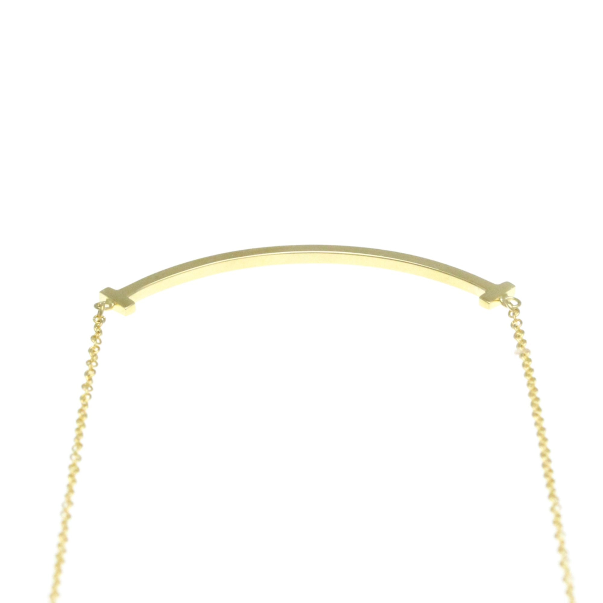 T Smile Pendant Necklace 18K Yellow Gold
