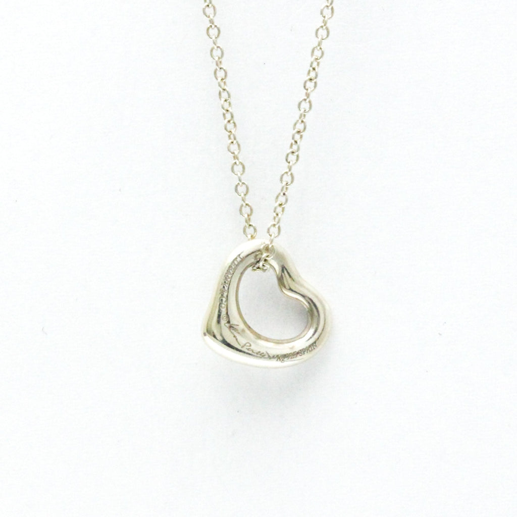 Open Heart Pendant Necklace Sterling Silver 11mm