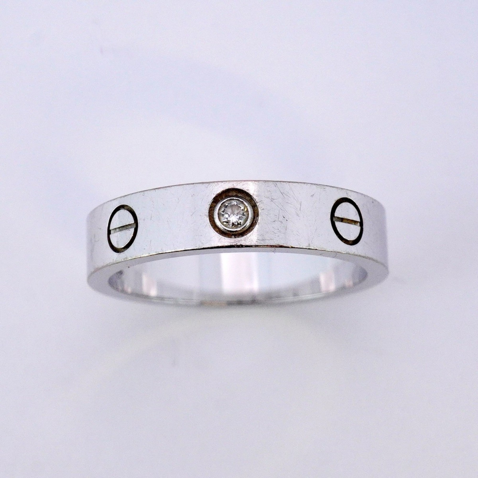 Love Ring 18K White Gold with Diamond Mini