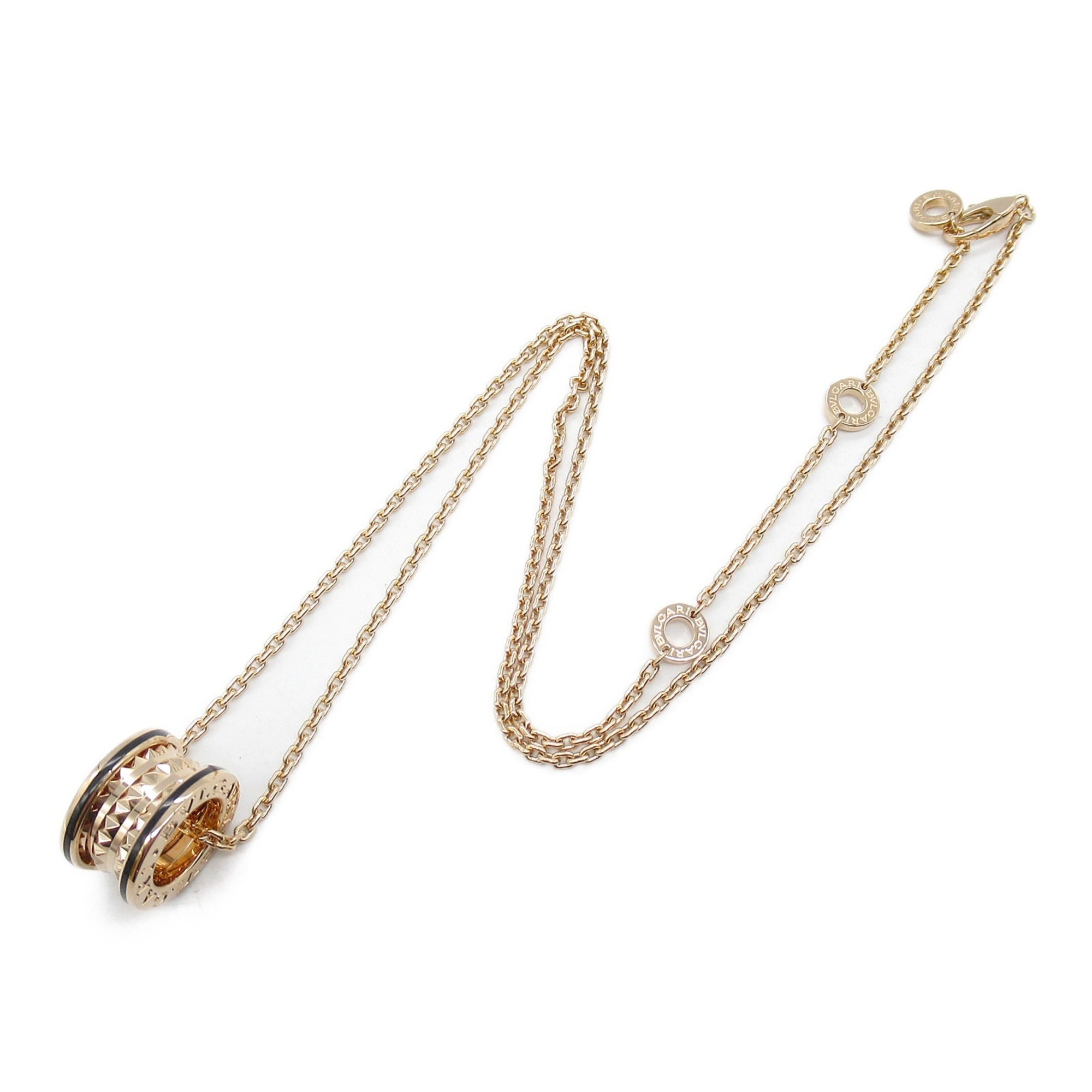 B.Zero1 Pendant Necklace Ceramic and 18K Rose Gold