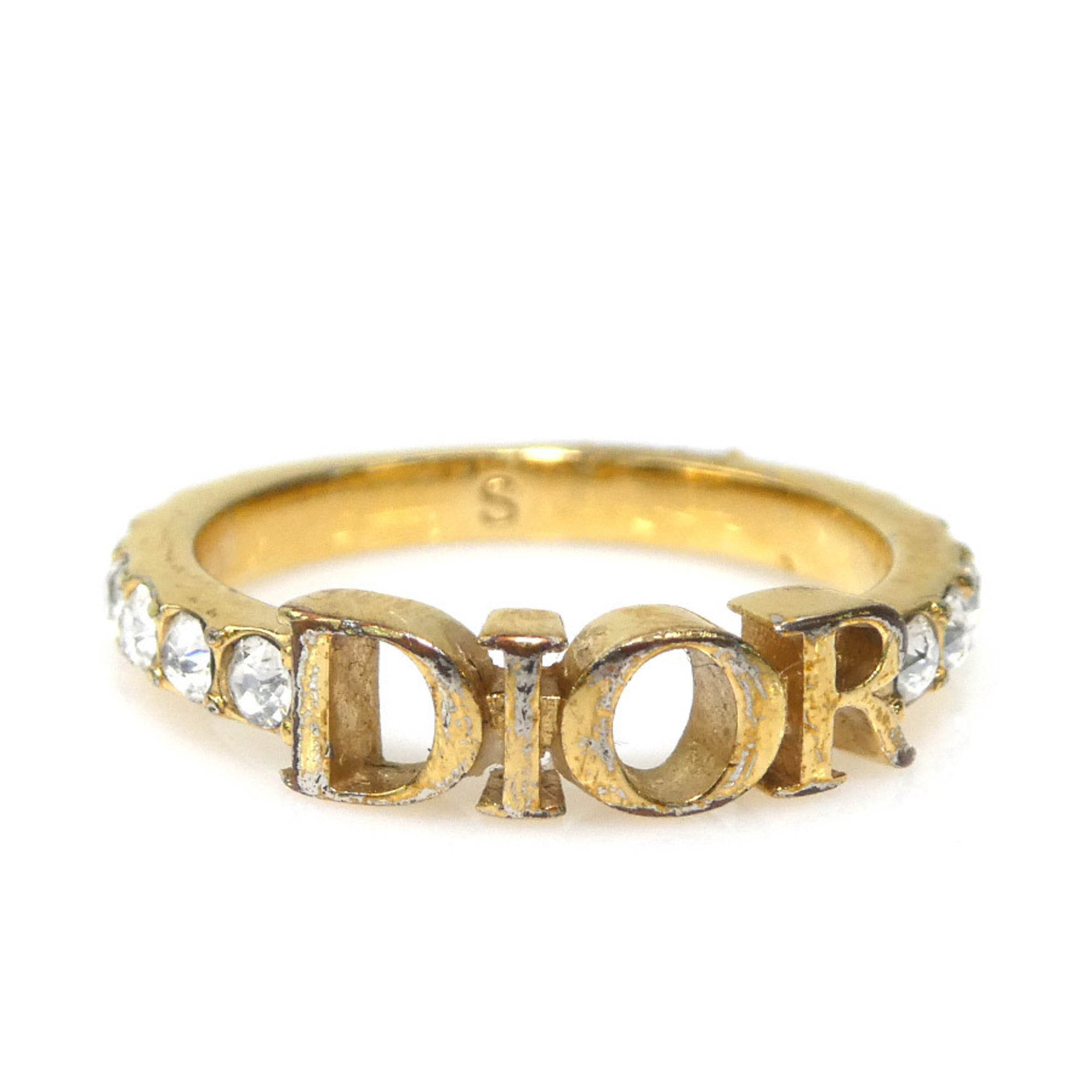 Ring Gold Metal and Rhinestone