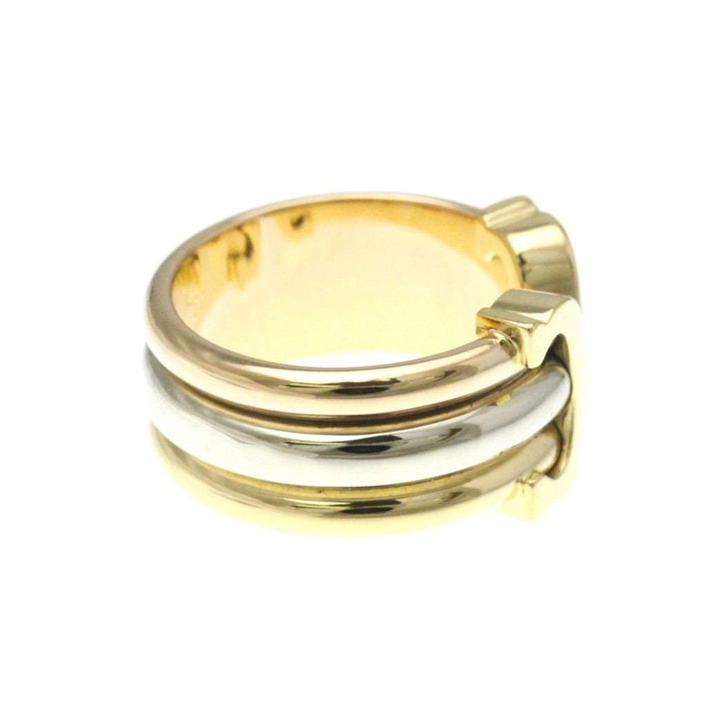 Vendome Louis Cartier Band Ring 18K Tricolor Gold