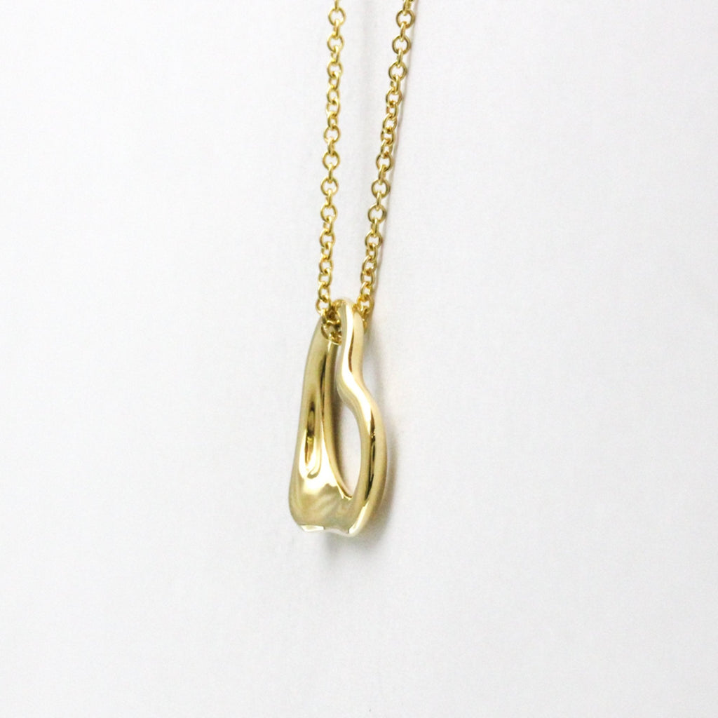 Open Heart Pendant Necklace 18K Yellow Gold 15.5mm