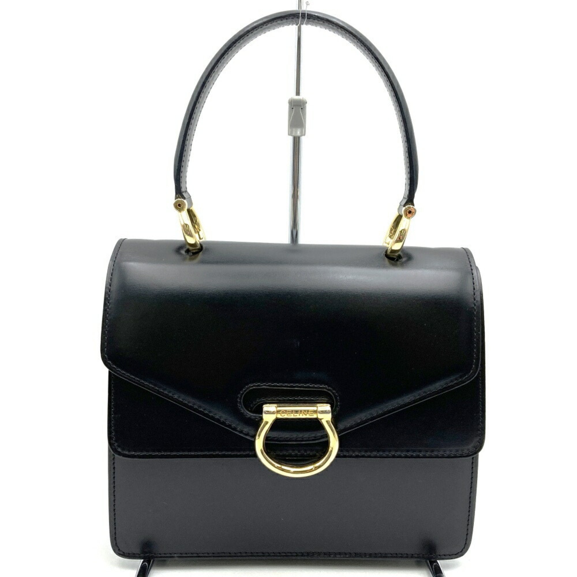 Vintage Top Handle Bag Glazed Leather Small
