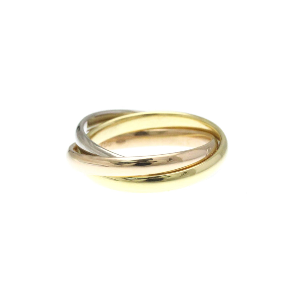 Vendome Louis Cartier Band Ring 18K Tricolor Gold