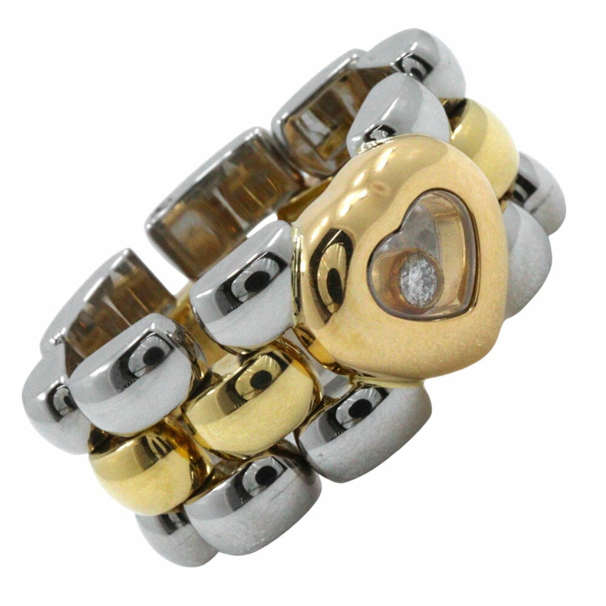 Happy Diamonds Ring 18K Yellow Gold and Stainless Steel with Diamond