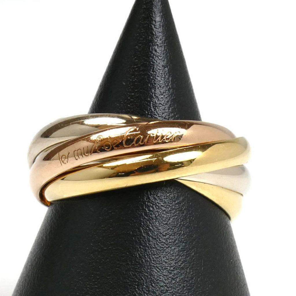 Vendome Louis Cartier Band Ring 18K Tricolor Gold