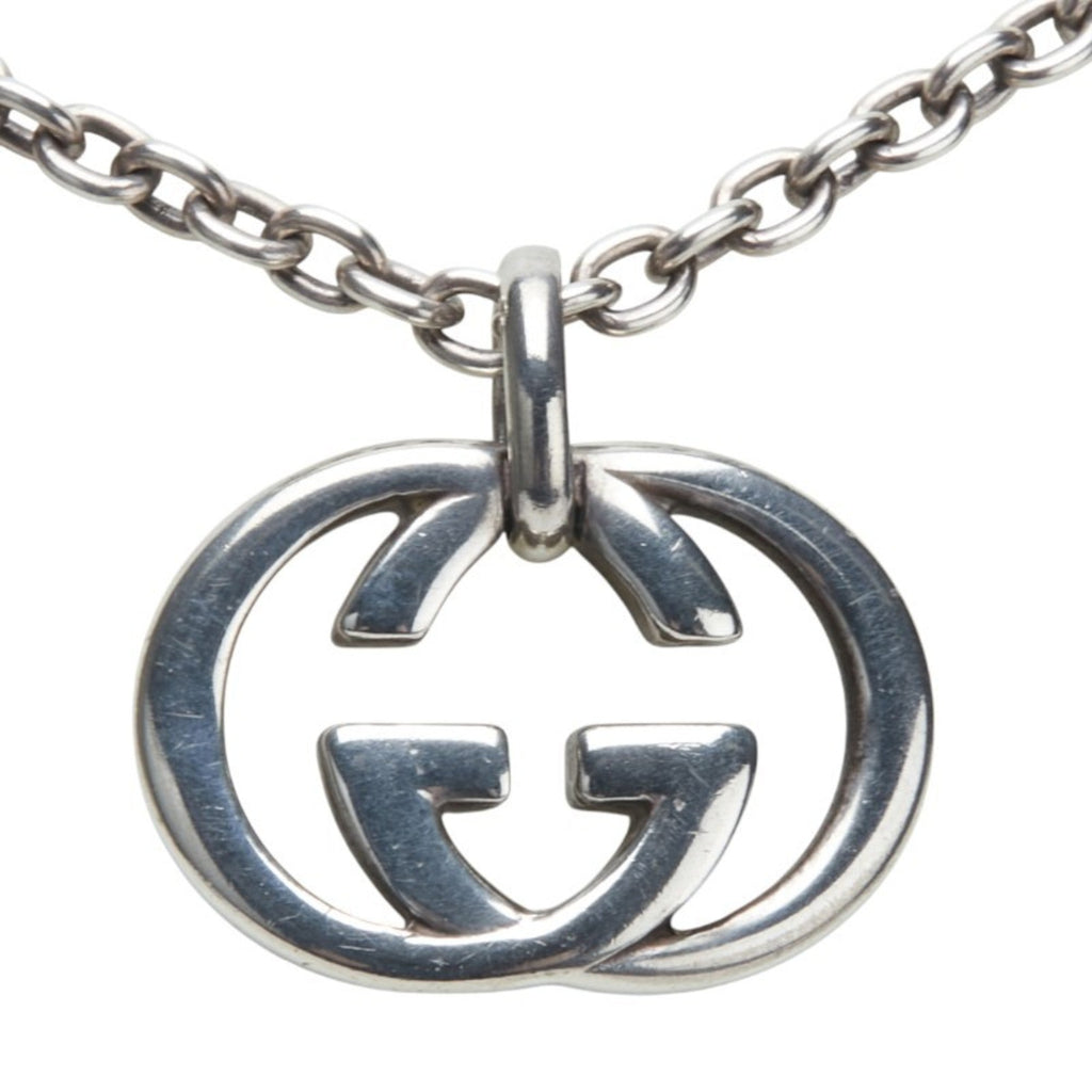 Interlocking G Pendant Necklace Sterling Silver