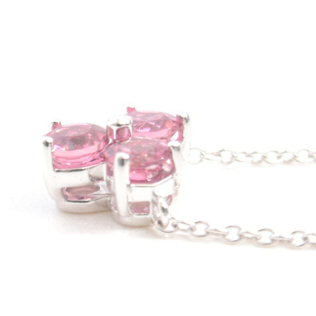 Pendant Necklace 18K White Gold with Tourmaline