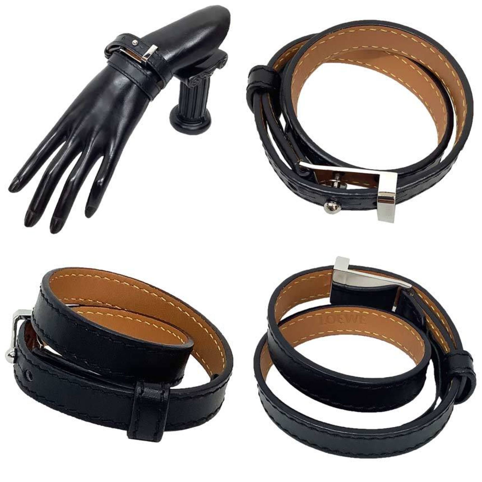 Double Strand Bracelet Leather and Metal