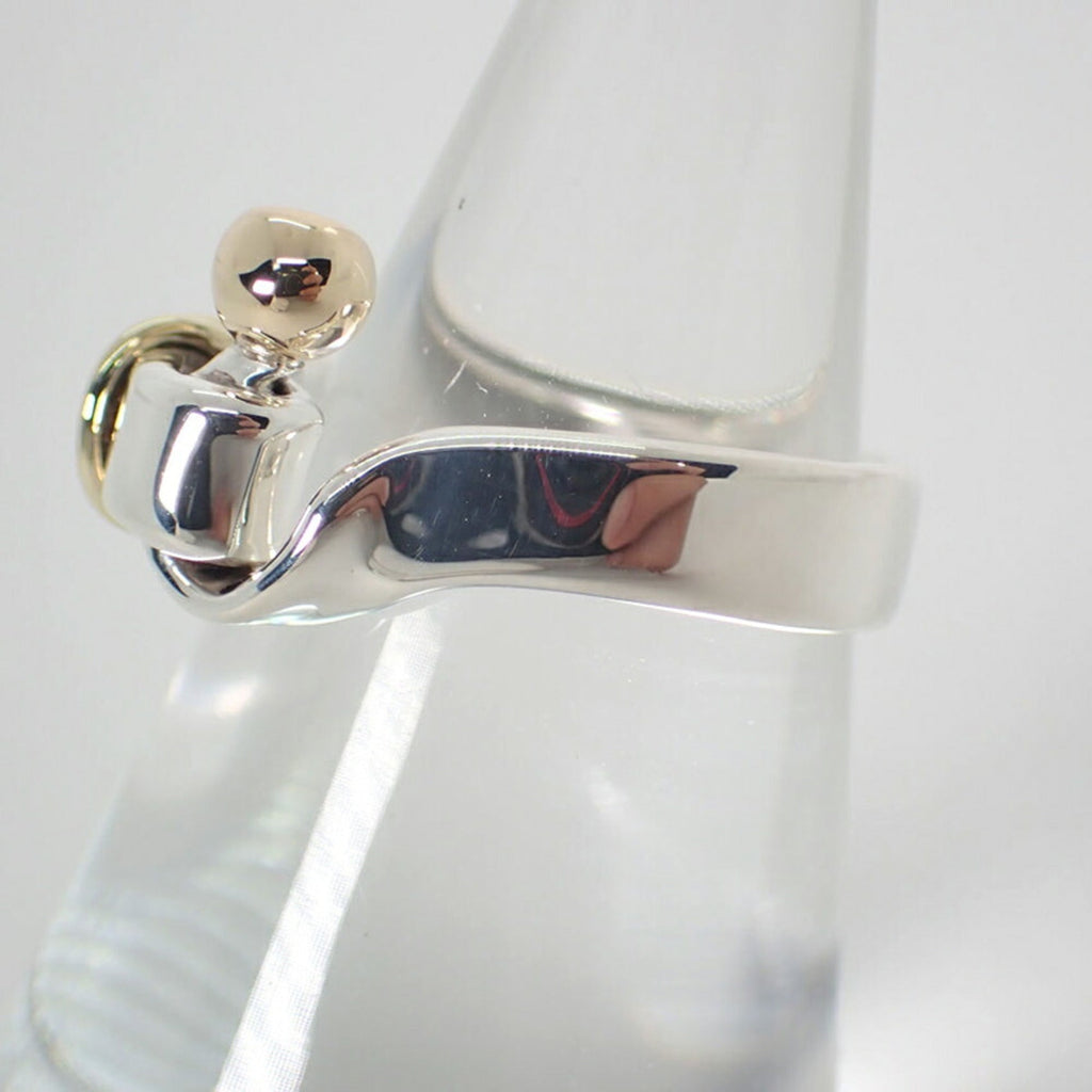 Band Ring Sterling Silver and 18K Yellow Gold