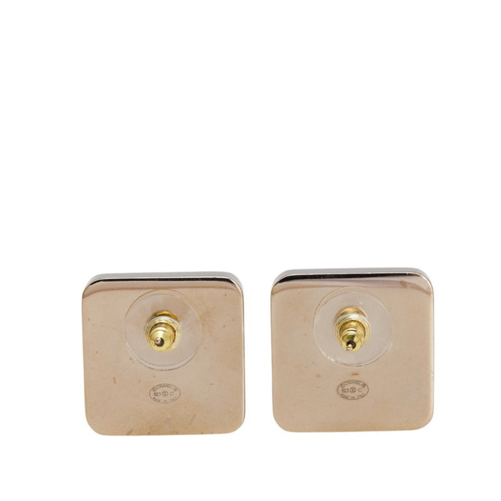 CC Logo Stud Earrings Gold-Tone Metal Gold-Tone Metal