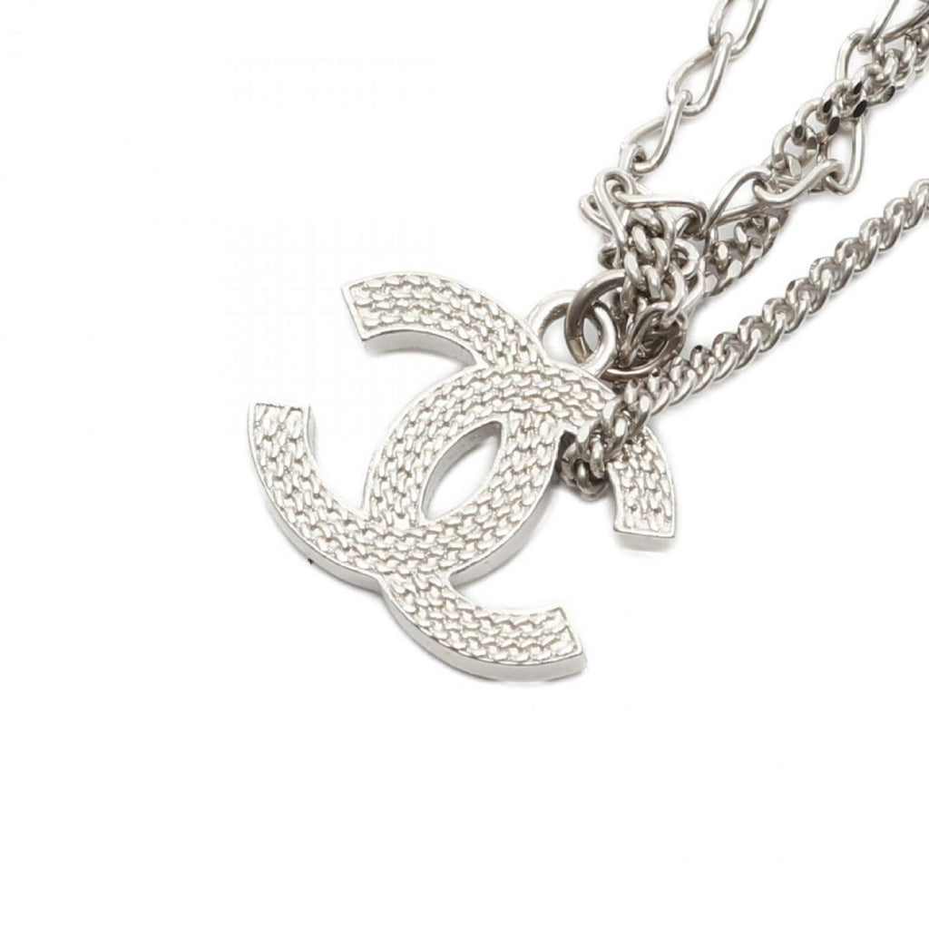 CC Logo Pendant Necklace Sterling Silver