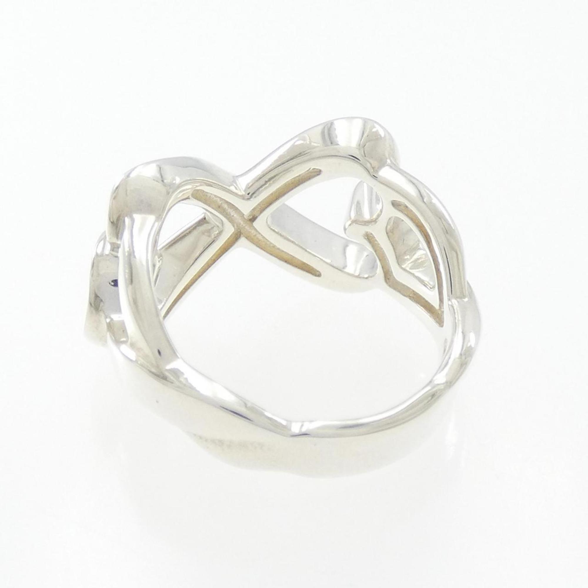 Double Loving Heart Ring Sterling Silver