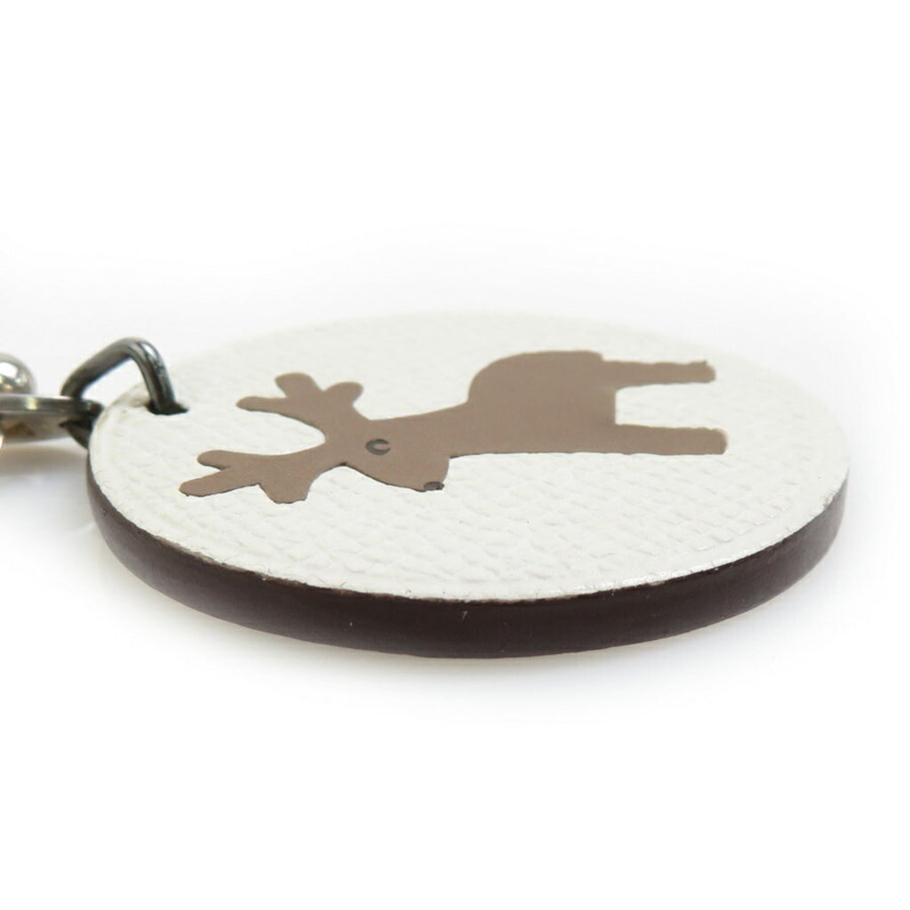 Reindeer Charm Leather and Sterling Silver Handbag Charm
