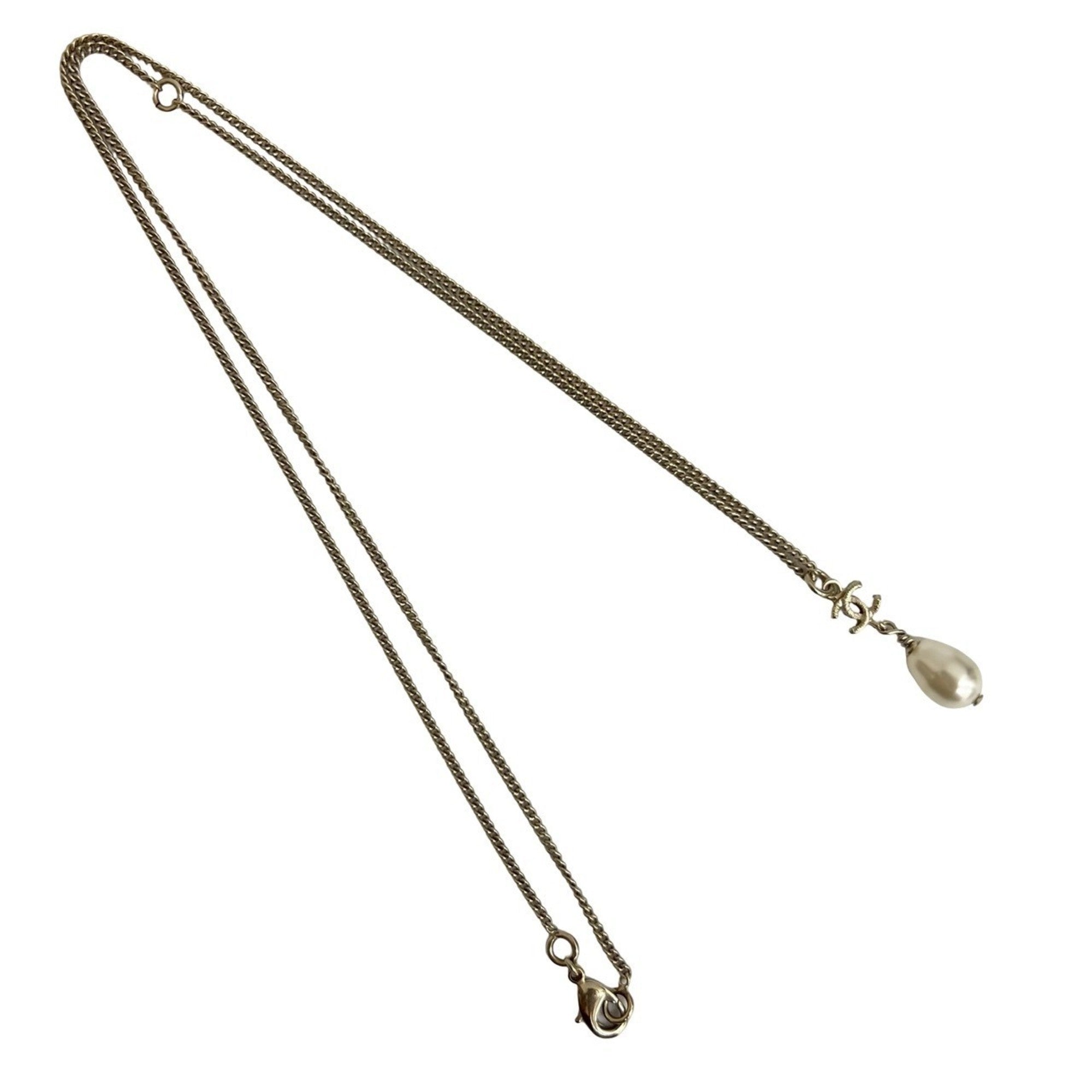 CC Logo Chain Pendant Necklace Metal