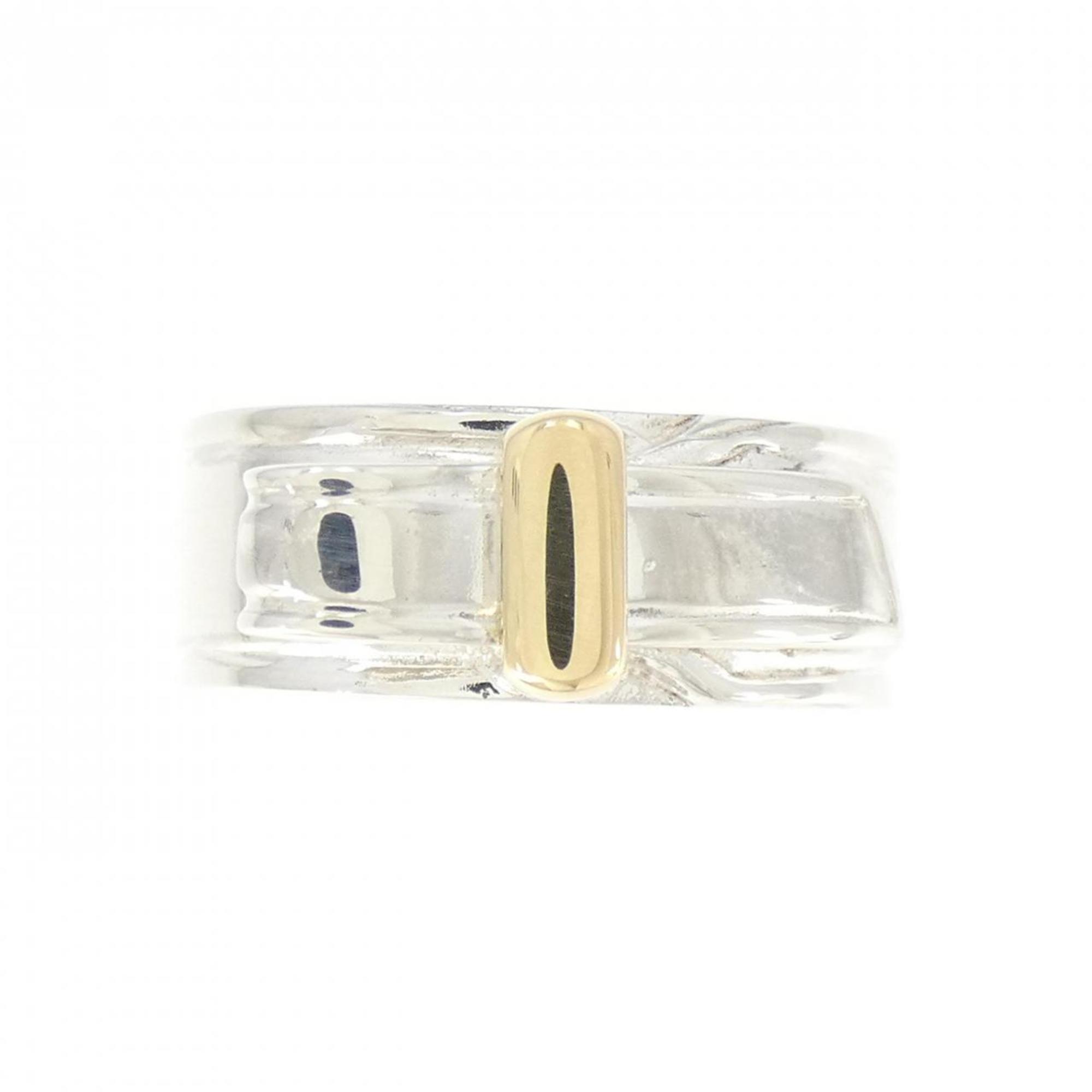 Band Ring Sterling Silver and 18K Yellow Gold
