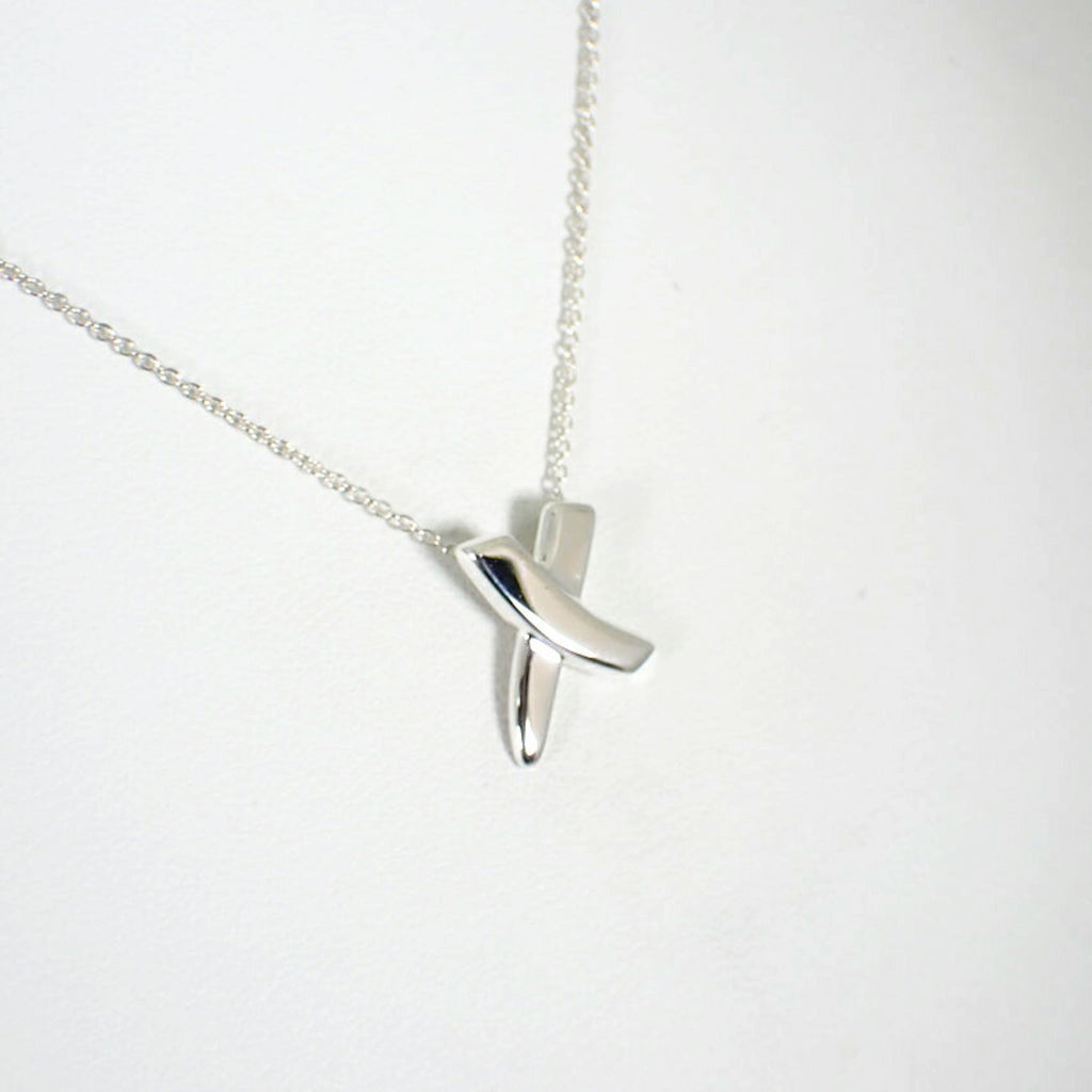 Kiss Pendant Necklace Sterling Silver