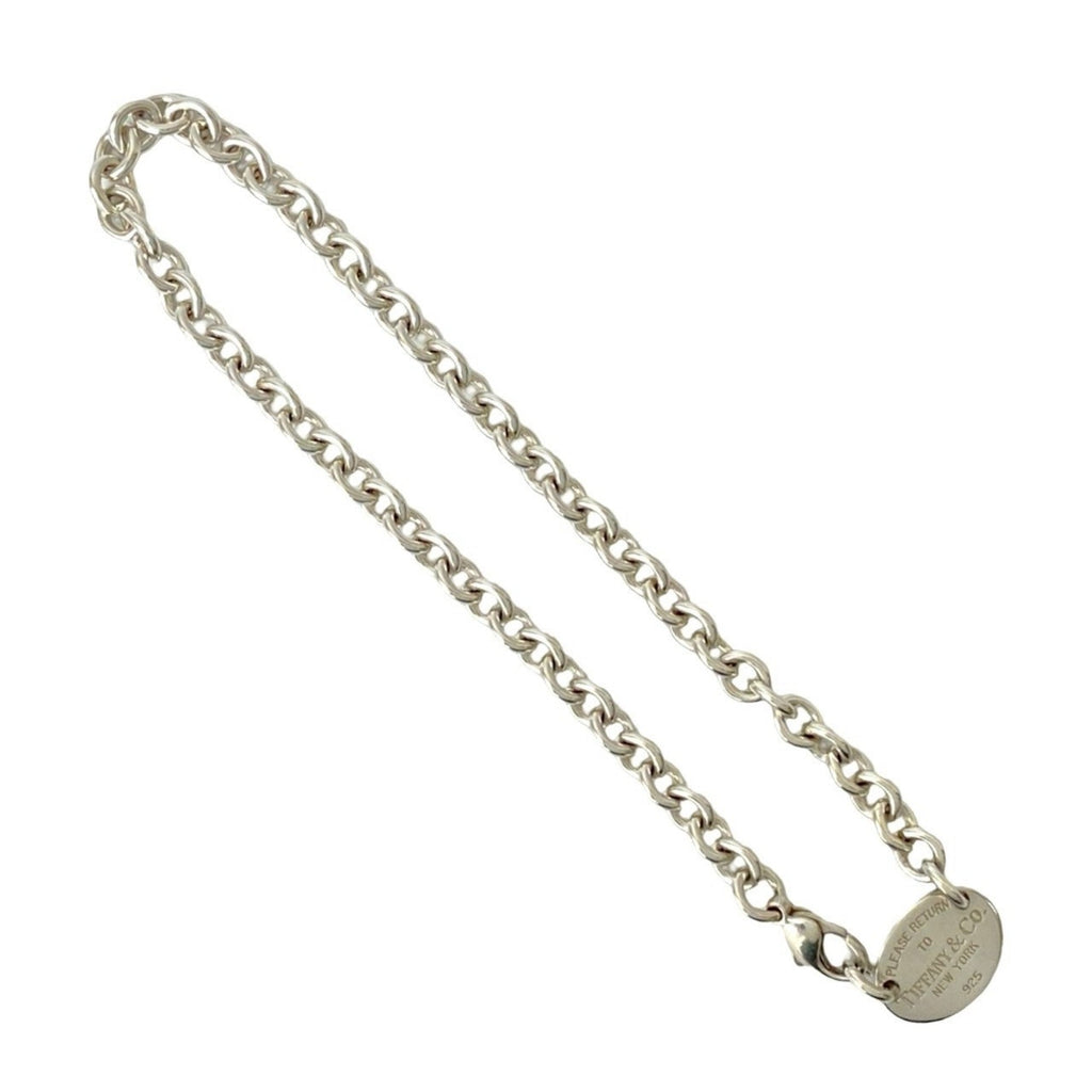 Oval Pendant Necklace Sterling Silver