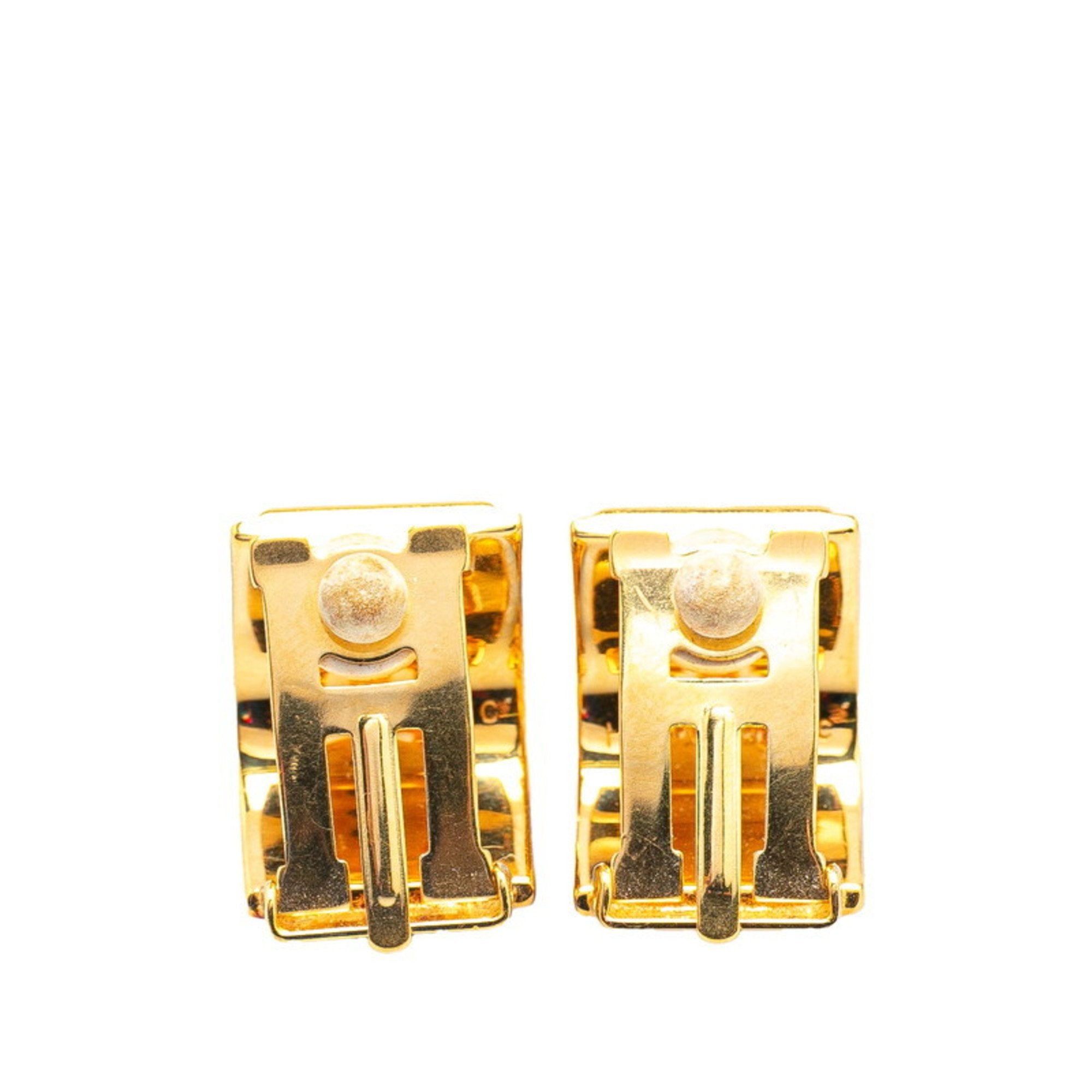 Clip-On Earrings Gold and Multi-Color